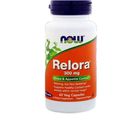 Трави Now Foods Релора, Relora, 300 мг, 60 вегетаріанських капсул (NOW-03342)