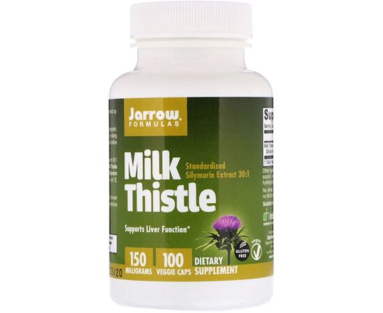 Травы Jarrow Formulas Расторопша, Силимарин, 150 мг, 100 Вегетарианских Капсул (JRW-14003)