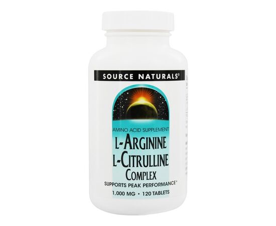 Аминокислота Source Naturals L-Аргинин L-Цитрулиновый Комплекс 1000мг, 120 таблеток (SN2043)