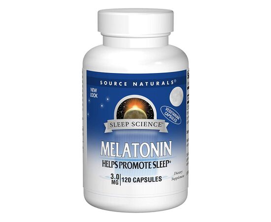 Аминокислота Source Naturals Мелатонин 3мг, Sleep Science, 120 гелевых капсул (SN2406)