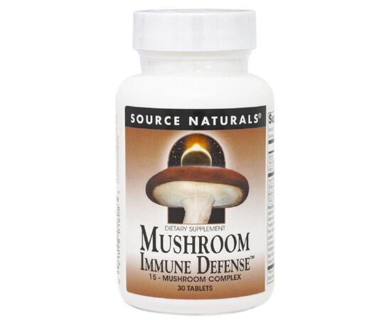 Травы Source Naturals Комплекс из 15 Разновидностей Грибов, Mushroom Immune Defense, 30 т (SN1608)