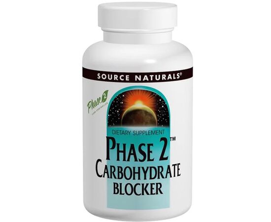 Травы Source Naturals Белая Фасоль Фаза 2, Phase 2 Carbohydrate Blocker, 500 мг, 60 таблеток (SNS-01560)