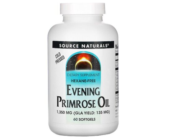 Травы Source Naturals Масло Примулы Вечерней 1350mg, 60 желатиновых капсул (SN0075)