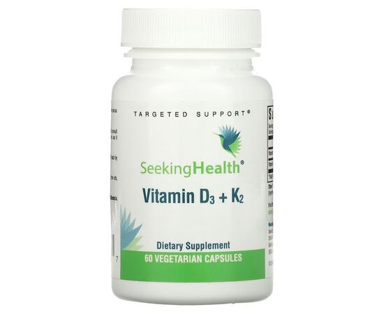 Витамин Seeking Health Витамин D3+K2, 5000 МЕ и 100 мкг, Vitamin D3+K2, 60 вегетарианских ка (SKH-52136)
