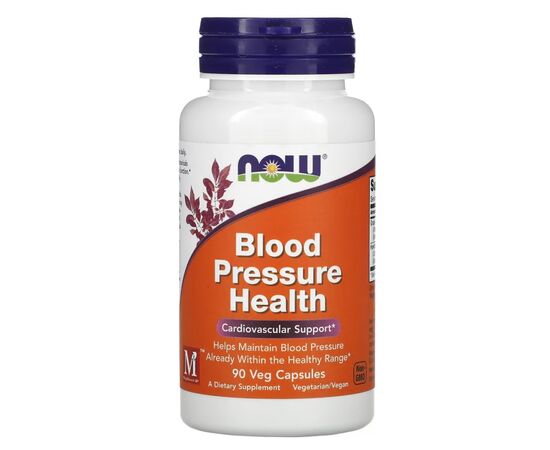 Травы Now Foods Нормализация давления, Blood Pressure Health, 90 вегетарианских (NOW-03066)