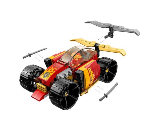Конструктор LEGO Ninjago Гоночный автомобиль ниндзя Кая EVO 94 детали (71780), изображение 4