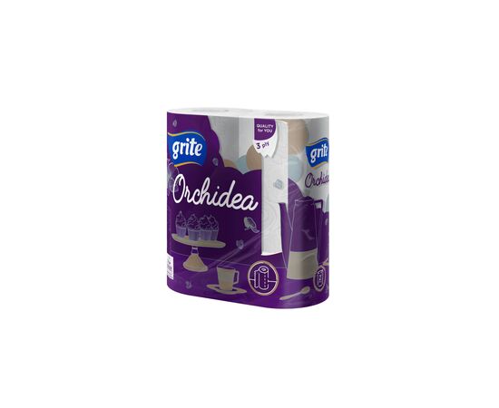 Паперові рушники Grite Orchidea 3 шари 2 рулони (4770023348415)