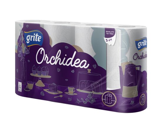 Паперові рушники Grite Orchidea 3 шари 4 рулони (4770023348408)
