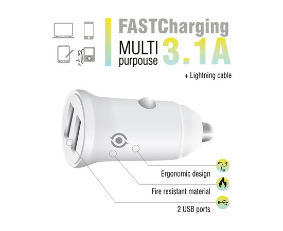 Зарядное устройство Piko CC-312 (2USB3,1A) + Lightning cable (1283126538810), изображение 3 Зарядное устройство Piko CC-312 (2USB3,1A) + Lightning cable (1283126538810), изображение 3