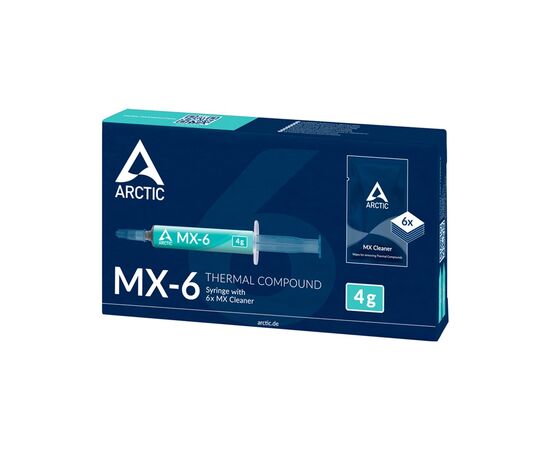 Термопаста Arctic MX-6 4g with 6 pcs MX Cleaner (ACTCP00084A), изображение 2 Термопаста Arctic MX-6 4g with 6 pcs MX Cleaner (ACTCP00084A), изображение 2