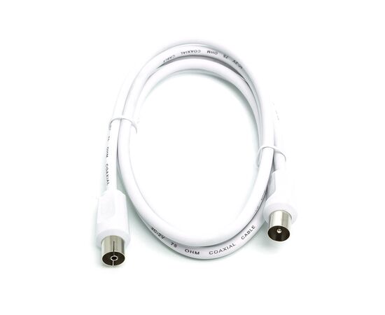 Кабель телевизионный AV 75 Ом, 1.5 м, white PowerPlant (CA911950)