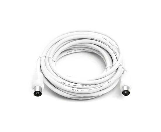 Кабель телевизионный AV 75 Ом, 5.0 м, white PowerPlant (CA911936)
