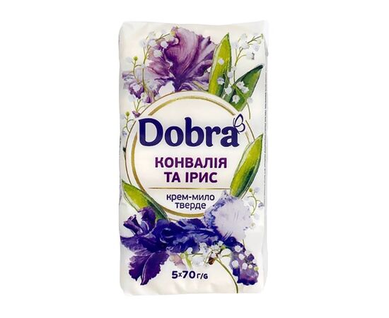 Твердое мыло Dobra Ландыш и ирис 5 х 70 г (4820195509197)