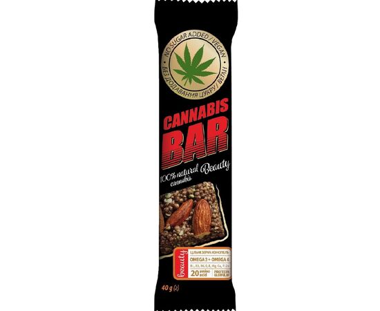 Витаминно-минеральный комплекс Вітапак Cannabis Bar с миндалем + семена каннабиса 40г (4820113926167)