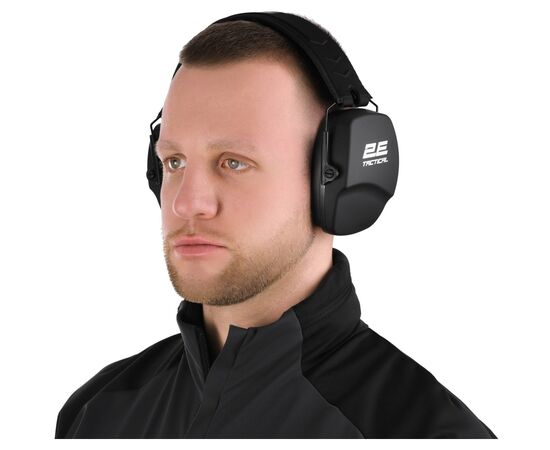 Наушники для стрельбы 2E Defence NRR 25 dB пасивные Black (2E-TPE016BK), изображение 3 Наушники для стрельбы 2E Defence NRR 25 dB пасивные Black (2E-TPE016BK), изображение 3