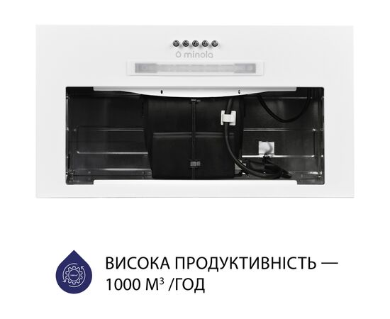 Вытяжка кухонная Minola HBI 5623 WH 1000 LED, изображение 3 Вытяжка кухонная Minola HBI 5623 WH 1000 LED, изображение 3