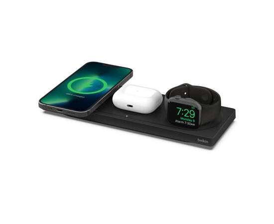 Зарядное устройство Belkin 3in1 MagSafe, black (WIZ016VFBK), изображение 10 Зарядное устройство Belkin 3in1 MagSafe, black (WIZ016VFBK), изображение 10