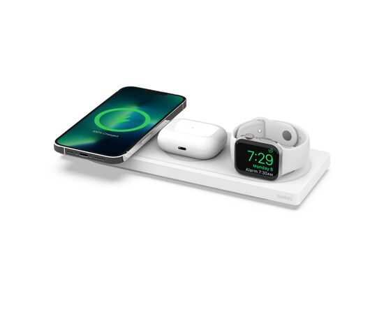 Зарядное устройство Belkin 3in1 MagSafe, white (WIZ016VFWH), изображение 5 Зарядное устройство Belkin 3in1 MagSafe, white (WIZ016VFWH), изображение 5