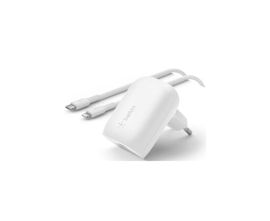 Зарядний пристрій Belkin Home Charger 30W PD PPS USB-С - Lightning 1m (WCA005VF1MWH-B5)