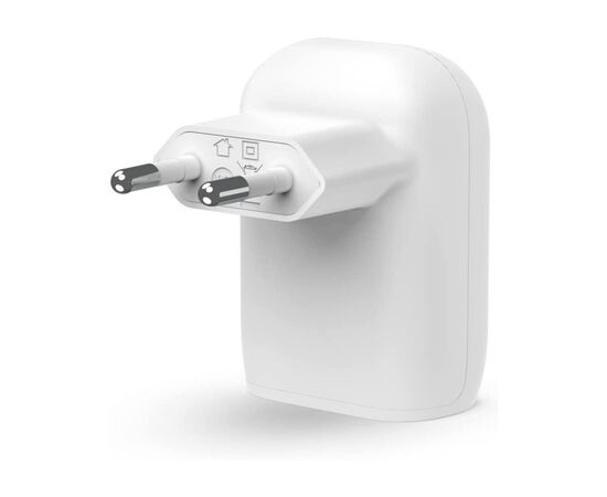 Зарядное устройство Belkin Home Charger 30W PD PPS USB-С - USB-С 1m (WCA005VF1MWH-B6), изображение 2 Зарядное устройство Belkin Home Charger 30W PD PPS USB-С - USB-С 1m (WCA005VF1MWH-B6), изображение 2