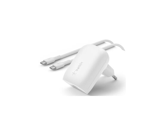 Зарядний пристрій Belkin Home Charger 30W PD PPS USB-С - USB-С 1m (WCA005VF1MWH-B6)