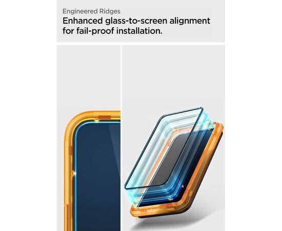 Стекло защитное Spigen Apple Iphone 14 Pro Glas tR Align Master FC (2 Pack), Black (AGL05216), изображение 5 Стекло защитное Spigen Apple Iphone 14 Pro Glas tR Align Master FC (2 Pack), Black (AGL05216), изображение 5