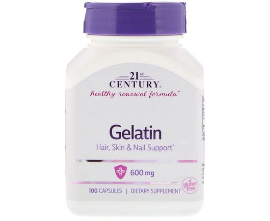 Вітамінно-мінеральний комплекс 21st Century Желатин, Gelatin, 600 мг, 100 капсул (CEN-22663)