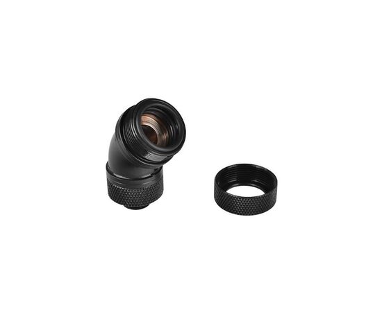 Фитинг для СВО ThermalTake Pacific G1/4 PETG Tube 45-Degree Compression 16mm OD Black (CL-W096-CA00BL-A), изображение 2 Фитинг для СВО ThermalTake Pacific G1/4 PETG Tube 45-Degree Compression 16mm OD Black (CL-W096-CA00BL-A), изображение 2