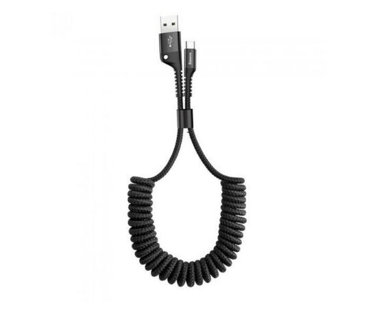 Дата кабель USB 2.0 AM to Type-C 1.0m Fish eye Spring 2A black Baseus (CATSR-01)
