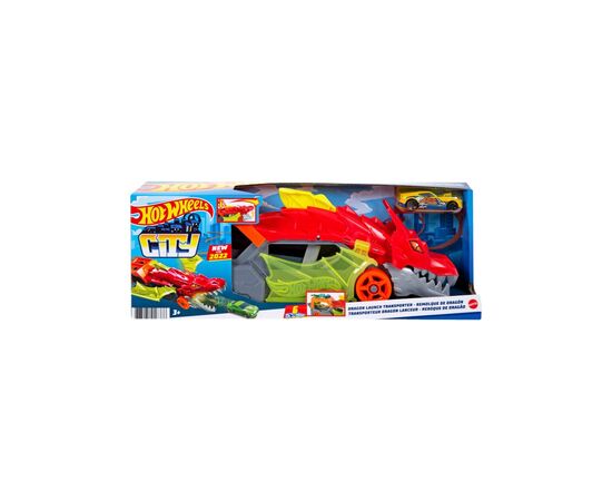 Игровой набор Hot Wheels Грузовик-транспортер "Пасть дракона" (GTK42), изображение 3 Игровой набор Hot Wheels Грузовик-транспортер "Пасть дракона" (GTK42), изображение 3