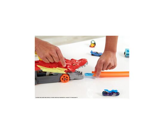 Игровой набор Hot Wheels Грузовик-транспортер "Пасть дракона" (GTK42), изображение 5 Игровой набор Hot Wheels Грузовик-транспортер "Пасть дракона" (GTK42), изображение 5