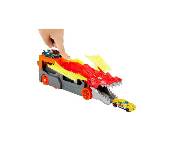 Игровой набор Hot Wheels Грузовик-транспортер "Пасть дракона" (GTK42), изображение 9 Игровой набор Hot Wheels Грузовик-транспортер "Пасть дракона" (GTK42), изображение 9