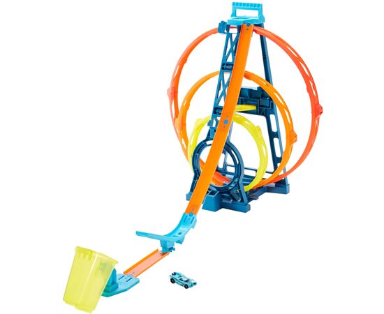 Автотрек Hot Wheels Тройная петля (GLC96), изображение 3 Автотрек Hot Wheels Тройная петля (GLC96), изображение 3