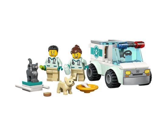 Конструктор LEGO City Фургон ветеринарной скорой помощи 58 деталей (60382), изображение 2 Конструктор LEGO City Фургон ветеринарной скорой помощи 58 деталей (60382), изображение 2