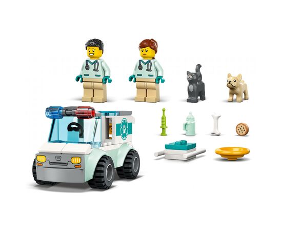 Конструктор LEGO City Фургон ветеринарной скорой помощи 58 деталей (60382), изображение 5 Конструктор LEGO City Фургон ветеринарной скорой помощи 58 деталей (60382), изображение 5