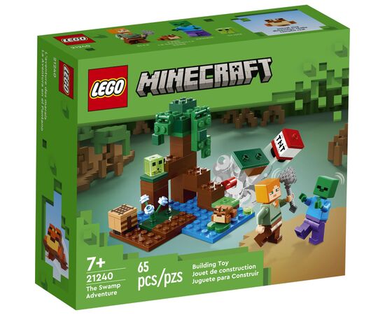 Конструктор LEGO Minecraft Приключения на болоте 65 деталей (21240)