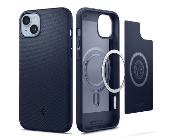 Чехол для моб. телефона Spigen Apple Iphone 14 Mag Armor MagFit, Navy Blue (ACS05066), изображение 5 Чехол для моб. телефона Spigen Apple Iphone 14 Mag Armor MagFit, Navy Blue (ACS05066), изображение 5