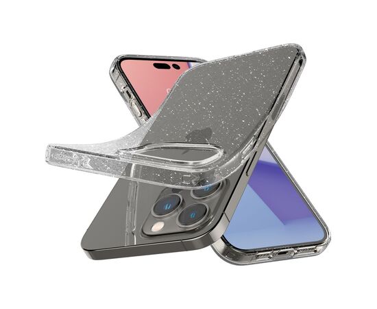 Чехол для моб. телефона Spigen Apple iPhone 14 Pro Liquid Crystal Glitter, Crystal Quartz (ACS04954), изображение 3 Чехол для моб. телефона Spigen Apple iPhone 14 Pro Liquid Crystal Glitter, Crystal Quartz (ACS04954), изображение 3