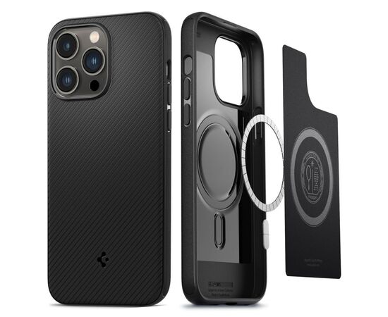 Чехол для моб. телефона Spigen Apple Iphone 14 Pro Mag Armor MagFit, Matte Black (ACS04989), изображение 4 Чехол для моб. телефона Spigen Apple Iphone 14 Pro Mag Armor MagFit, Matte Black (ACS04989), изображение 4