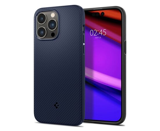 Чехол для моб. телефона Spigen Apple Iphone 14 Pro Mag Armor MagFit, Navy Blue (ACS04990), изображение 3 Чехол для моб. телефона Spigen Apple Iphone 14 Pro Mag Armor MagFit, Navy Blue (ACS04990), изображение 3