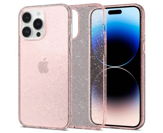 Чехол для моб. телефона Spigen Apple Iphone 14 Pro Max Liquid Crystal Glitter, Rose Quartz (ACS04811), изображение 3