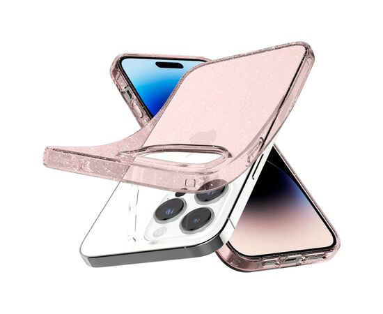 Чехол для моб. телефона Spigen Apple Iphone 14 Pro Max Liquid Crystal Glitter, Rose Quartz (ACS04811), изображение 4