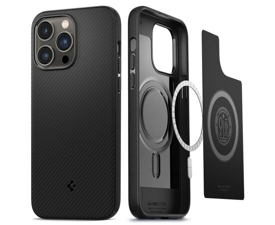 Чехол для моб. телефона Spigen Apple Iphone 14 Pro Max Mag Armor MagFit, Matte Black (ACS04844), изображение 5 Чехол для моб. телефона Spigen Apple Iphone 14 Pro Max Mag Armor MagFit, Matte Black (ACS04844), изображение 5