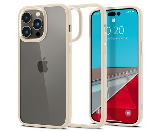 Чехол для моб. телефона Spigen Apple Iphone 14 Pro Max Ultra Hybrid, Sand Beige (ACS04819), изображение 4 Чехол для моб. телефона Spigen Apple Iphone 14 Pro Max Ultra Hybrid, Sand Beige (ACS04819), изображение 4