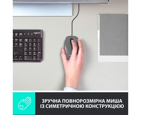 Мышка Logitech M100 USB Black (910-006652), изображение 2 Мышка Logitech M100 USB Black (910-006652), изображение 2