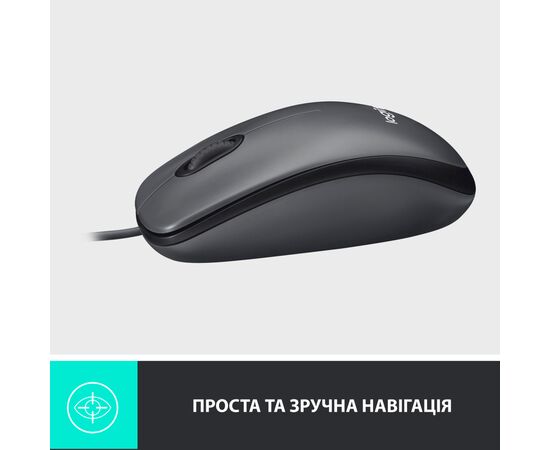 Мышка Logitech M100 USB Black (910-006652), изображение 5 Мышка Logitech M100 USB Black (910-006652), изображение 5