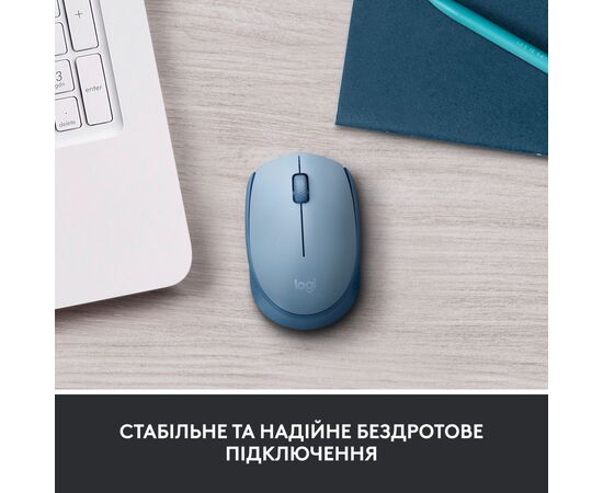 Мышка Logitech M171 Blue Grey (910-006866), изображение 2 Мышка Logitech M171 Blue Grey (910-006866), изображение 2