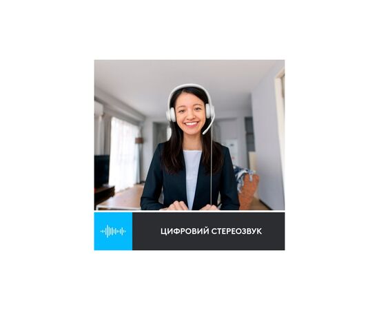 Наушники Logitech H390 USB White (981-001286), изображение 2 Наушники Logitech H390 USB White (981-001286), изображение 2