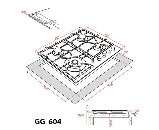 Варочная поверхность Weilor GG 604 BL, изображение 12 Варочная поверхность Weilor GG 604 BL, изображение 12