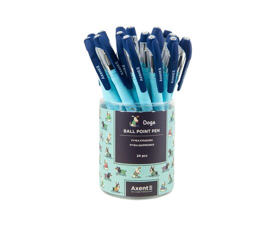 Ручка шариковая Axent Dogs, синяя (AB1049-31-A), изображение 4